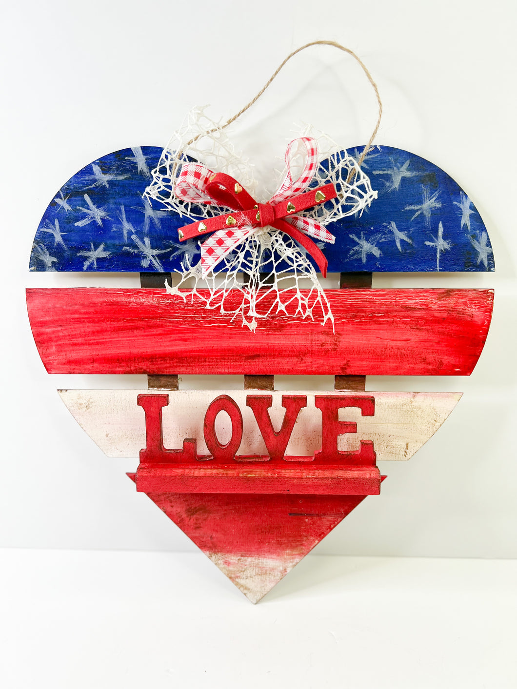 Red White Blue LOVE sign