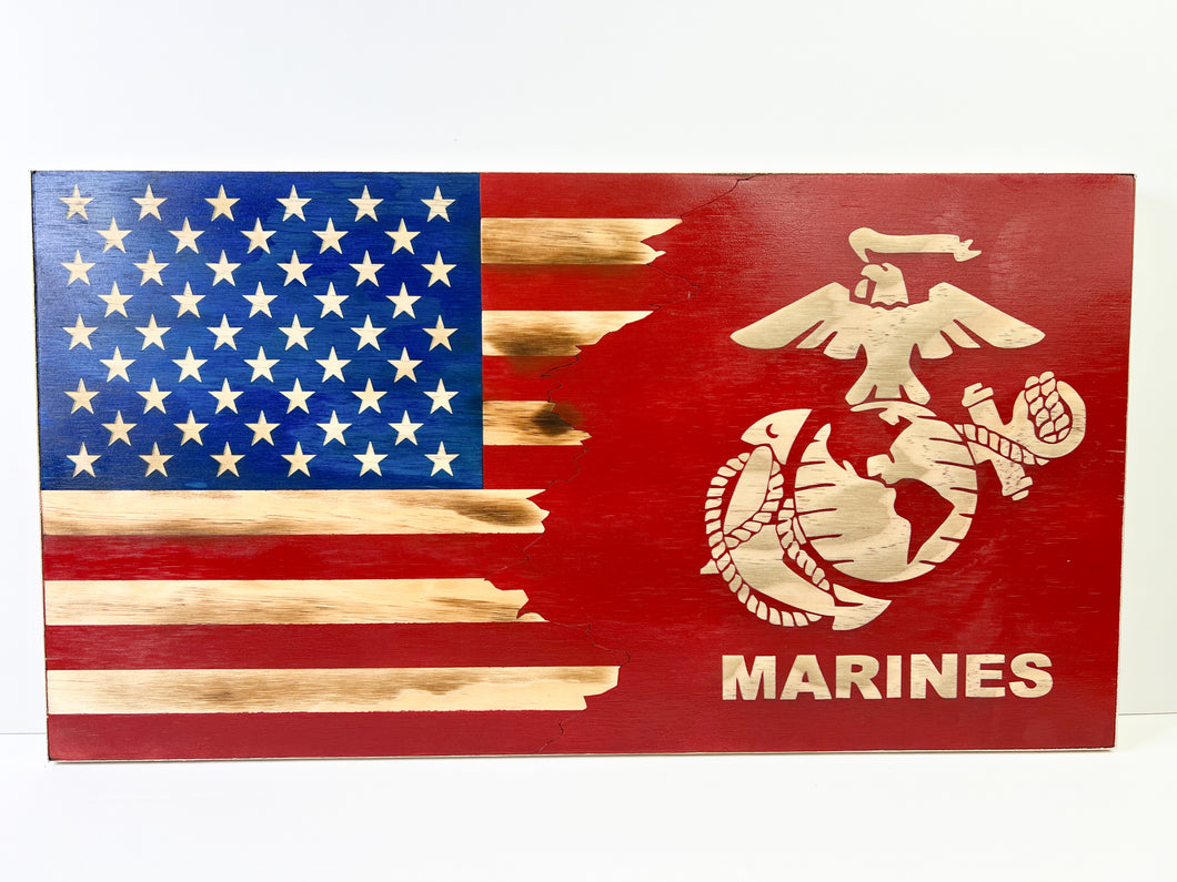 Marine Corps Tribute American Flag