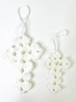Crochet Cross with Pearl