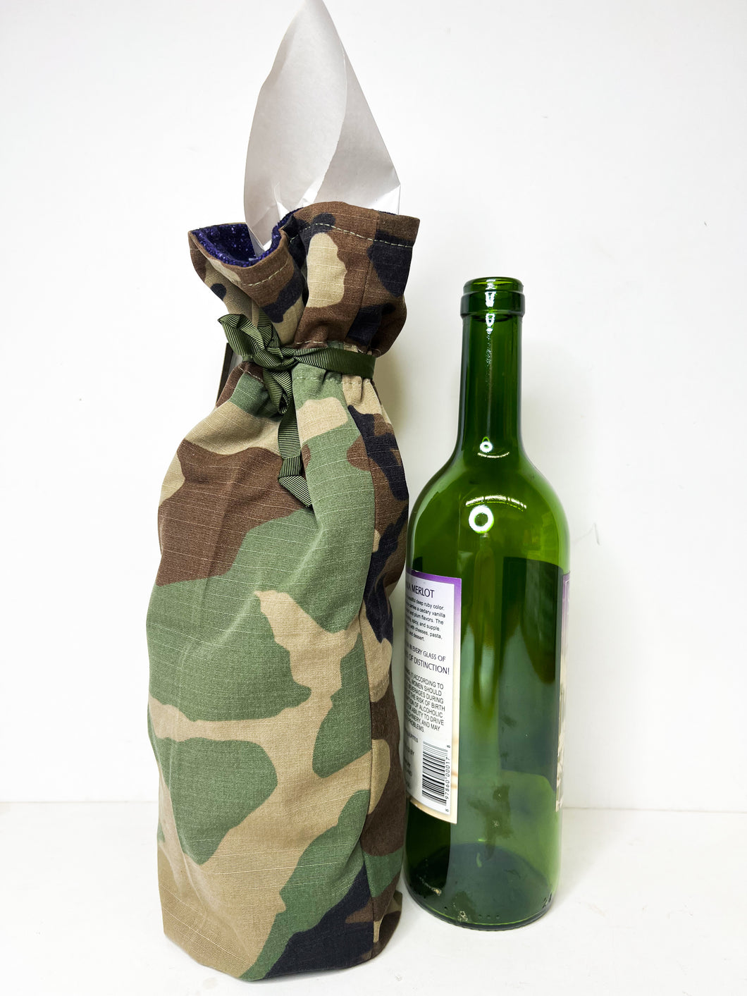 Military Uniform Wine Bag