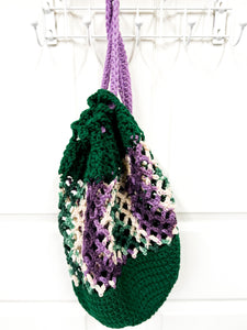 Crochet Drawstring Market Bag