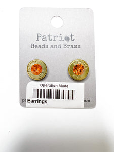 Bullet Primer Stud Earrings - Tangerine