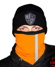 Load image into Gallery viewer, Fleece Lined Face Shield - Reflective Orange
