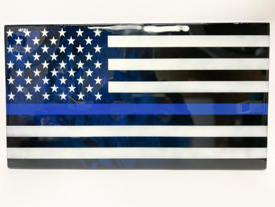 Thin Blue Line American Flag - Resin Series