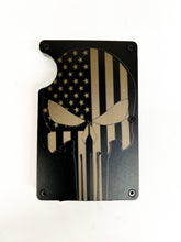 Load image into Gallery viewer, Skull with Flag RIFD Wallet with Money Clip