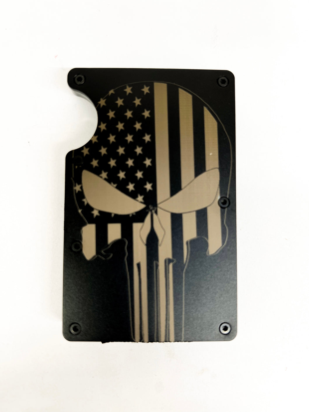 Skull with Flag RIFD Wallet with Money Clip