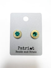 Load image into Gallery viewer, Bullet Primer Stud Earrings - Emerald