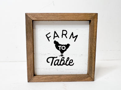Farm to Table mini Wood Frame