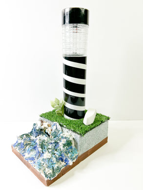 Solar Lighthouse Art Piece