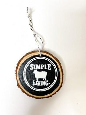 Simple Living Wood Ornament