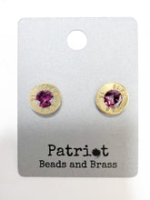Load image into Gallery viewer, Bullet Primer Stud Earrings - Amethyst